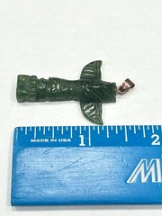 Vintage Hand Carved Jade Totem Pole Pendant Sterling Silver Bail