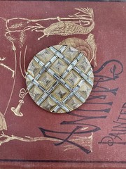 VTG 1950s-1960s CROWN TRIFARI Gold-tone Brooch Rhinestone Baguette 2 ½” Jewelry
