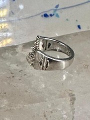 Harley Davidson ring biker chain pinky band size 5.50 sterling silver women