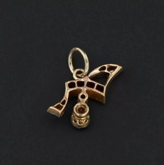 Art Deco Lab Created Diamond Antique Wedding Pendant In 14K Yellow Gold Pendant