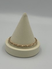 Vintage Gold Tone Bangle Set Nugget Twist Rope & Wide Satin Cuff