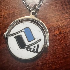 Vintage Sterling Silver Vail Ski Resort Necklace With Enamel Logo Pendant 1980s