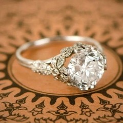 Pretty Art Deco Style Round Cut Lab Created Diamond 925 Silver Birthday Ring