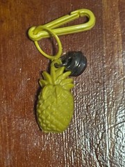 Vintage 1980s Pineapple Bell Charm For Retro Clip On Necklace