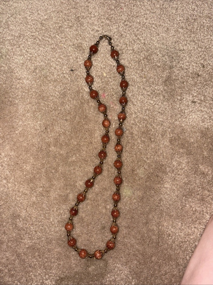 Sunstone Vintage Art Deco Necklace