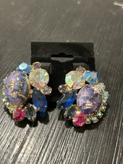 JULIANA D&E STIPPLED EASTER EGG RHINESTONE Earrings Book Piece