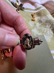 SEE DESCRIPTION Intricate Chinoiserie Asian Vintage Deco Prong-set Reverse Carve