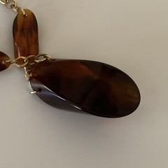 Vintage Lucite beaded 3D Pendant Necklace 36″ Long MCM