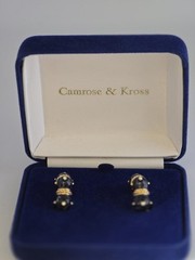 CAMROSE & KROSS JBK BLUE SWIRL ENAMELED CRYSTALS HOOP CLIP-ON EARRINGS☆COA☆NWT☆