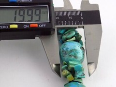 Sterling Silver Clasp Turquoise Beaded Strand Necklace 925 Varied Beads 17 Inch