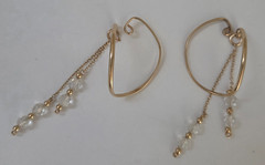 Vintage 14K YG Barbara Barnett’s Hooker Earrings worn with or without piercings