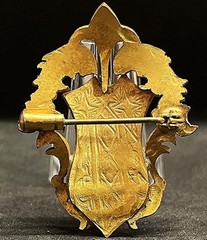 France 1920´ old beauty brooch fleur-de-lis shield, Art Nouveau design elegant