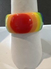 Vintage Lucite Plastic Ring Size 8.5