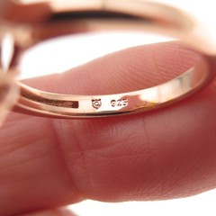 925 Sterling Silver Rose Gold Plated Vintage Real Amethyst Ring Size 6.25