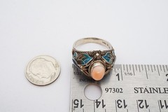 Vintage Sterling Silver 925 Larimar Ring Size 8.25