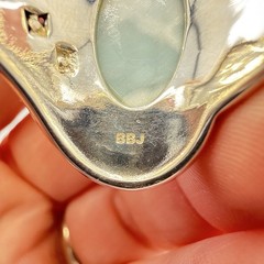 JTV Larimar Ring Sterling Silver Blue Caviar 925 Pectolite Size 10 BBJ Box