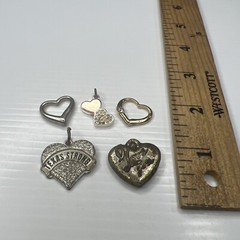 H7 Lot Rose Gold Silver Crystals Texas I Love You Hearts Retro Pendants