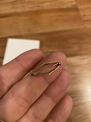 Pin Brooch Victorian 14k Gold White and Yellow Antique Gold