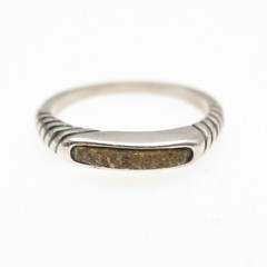 Carolyn Pollack 925 Sterling Silver Vintage Real MOP Inlay Stackable Ring Size 7