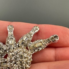 Vintage Rhinestone Brooch Lot Bowling Ball Pins Angel Holding Pin Some Signed