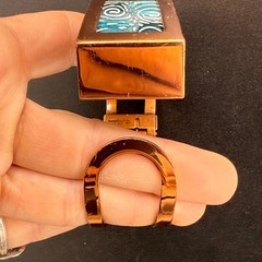 Vintage Matisse Bracelet Copper Tone Enamel Signed 6.5”