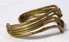 Arts & Crafts OOAK Gilded Bronze Dark Ages Cuff Bracelet