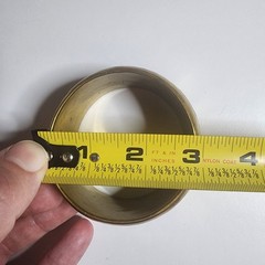 Vintage Chunky Wide Hammered Gold Tone Bangle Bracelet Statement Jewelry