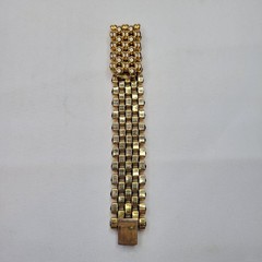 VINTAGE Panther Link 5 Row Switzerland Plaque ORL 20 Microns Geneve G BRACELET