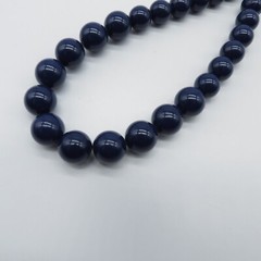 VTG Napier Graduated Beaded Necklace Dark Blue Boho Everyday Wear 24″