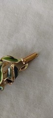 Rare Signed BSK Vintage Gorgeous Enameled AB Rhinestone flower 5 link Bracelet