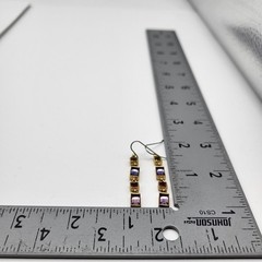 Lovely Liz Claiborne Gem tones dangle earrings pierced whimsical classic style