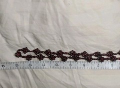 Vintage Garnet Beaded Necklace 341 Carat Burgundy Almandine Bohemian Cluster 26″