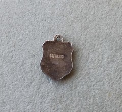Vintage Sterling Silver Charm Bahamas Travel Shield Palm Tree Ocean Enameled