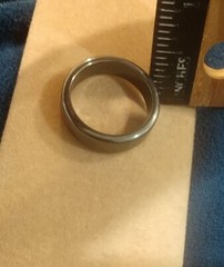 Vintage Nwot Hematite Plain Band Ring Size 8.5