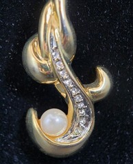 Vintage Rosemary G Ro-Do Saks 5th Ave Crystal Bead Gold Tone Necklace Brand New