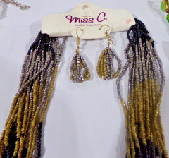 Vintage Mixed Lot of 5 BEADED NECKLACES as pictured