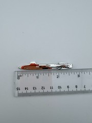 General Dynamics Silver Tone Submarine Tie Clip by Robbins Co