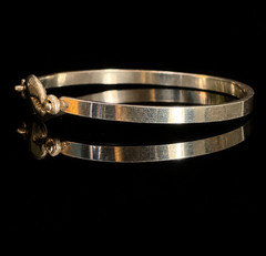 AHA Norway Scandinavian Sterling Silver Lobster Claw Bangle Bracelet Vintage 925