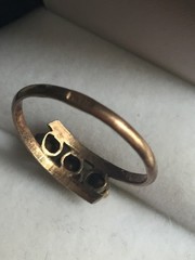 Rings Russian Soviet Silver 875 gold plated Glass vintage USSR