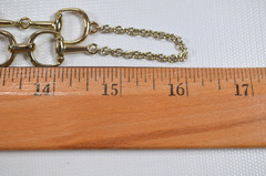 Gold Tone Link Necklace with Large Gold Tone Connecters 32″ No Clasp