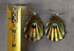 3 Pair Dangle Pierced Earrings Black Beads On Silver Tone, Black, & Multi Color