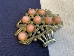 Vtg Brooch Lot Alpaca Sarah Cov MOP Enamel Faux Gem Scatter Pins Costume Jewelry