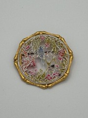 Vintage 1971 Janmax Asian Bird Gold-tone Brooch Signed 2.25in