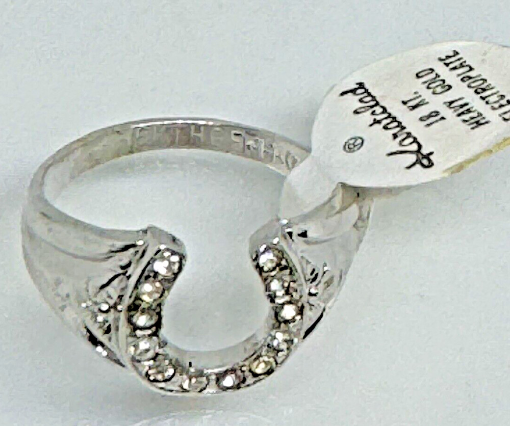 Vint Uncas Horseshoe Ring 18k Heavy Gold Electroplate NOS NWT Sz6 Unisex/Child’s