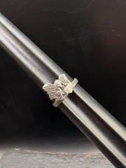 SZ 5.75 Vintage Sterling Silver Fairy Wing Ring Estate 925