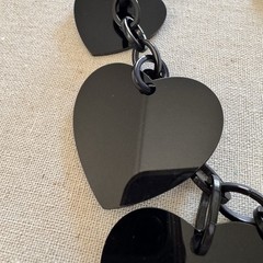 Vintage Marion Godart Large Dangling Black Hearts Statement Necklace 22″
