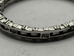 Lovely Sterling Silver FAS 925 hoop earrings CZ stones