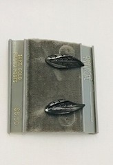 Vintage Panache Black Textured Leaf Earrings 14k GF Posts 7/8” Leaves New
