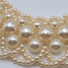 Faux Pearl Collar RBG Style Professional Old Style Elegance Necklace 18 Inch