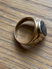 Vintage Men’s Art Deco Copley Ring 10K Yellow Gold Black Onyx 4.9 grs Not Scrap